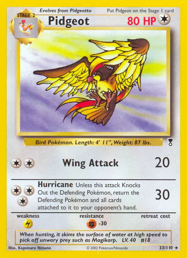 Pidgeot #33 — Legendary Collection
