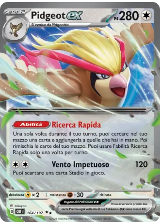 Pidgeot ex #164 — Ossidiana Infuocata