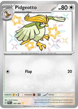 Pidgeotto #197 — Paldean Fates