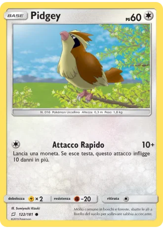Pidgey #122 — Gioco di Squadra