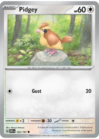 Pidgey #162/197 — Obsidian Flames
