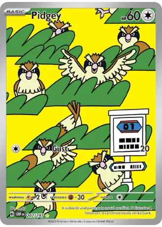 Pidgey #207/197 — Obsidian Flames