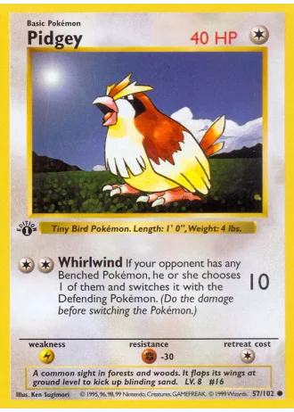 Pidgey #57/102 — Base Set