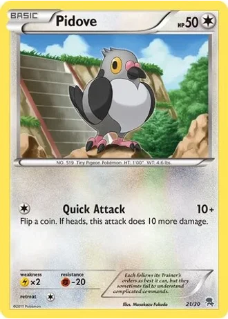 Pidove #21/30 — BW trainer Kit (Zoroark)