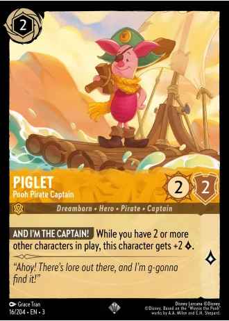 Piglet - Pooh Pirate Captain #16/204 — Into the Inklands