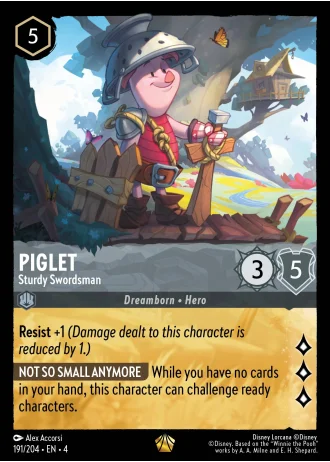 Piglet - Sturdy Swordsman #191/204 — Ursula's Return