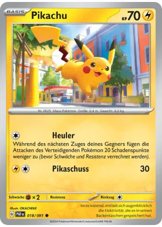 Pikachu #018/91 — Paldeas Schicksale