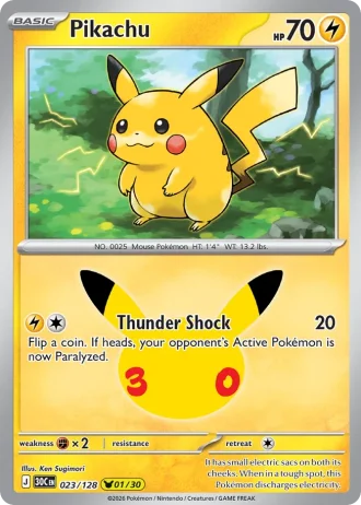 Pikachu #023/128 — 30th Celebration