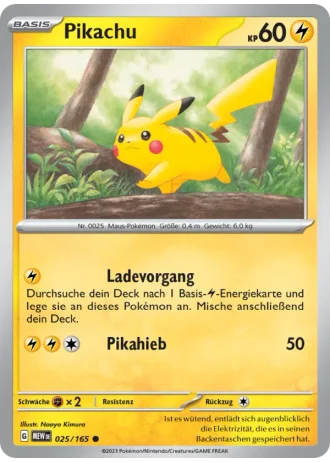 Pikachu #025/165 — 151