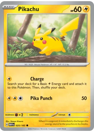 Pikachu #025/165 — 151