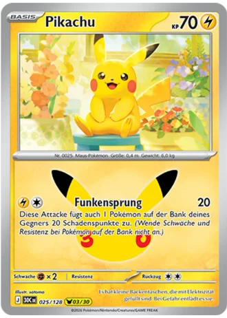 Pikachu #025/128 — 30 Jahre