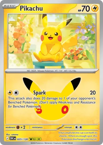 Pikachu #025/128 — 30th Celebration