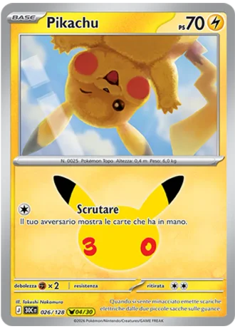 Pikachu #026/128 — 30° Anniversario