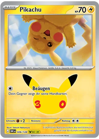 Pikachu #026/128 — 30 Jahre
