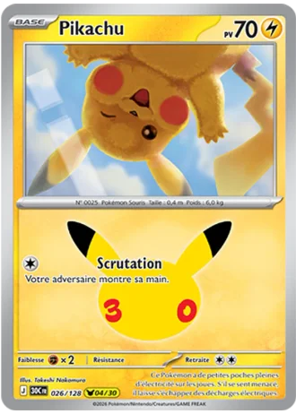 Pikachu #026/128 — 30e Anniversaire