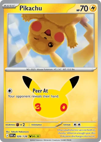 Pikachu #026/128 — 30th Celebration