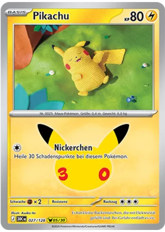 Pikachu #027/128 — 30 Jahre