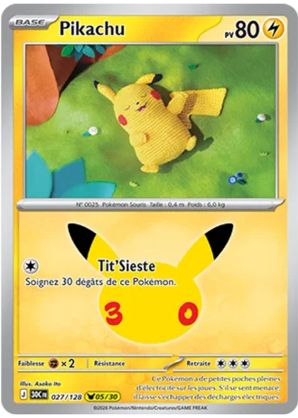 Pikachu #027/128 — 30e Anniversaire