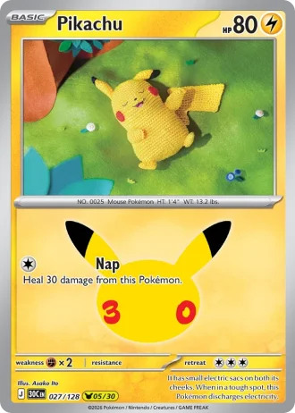 Pikachu #027/128 — 30th Celebration