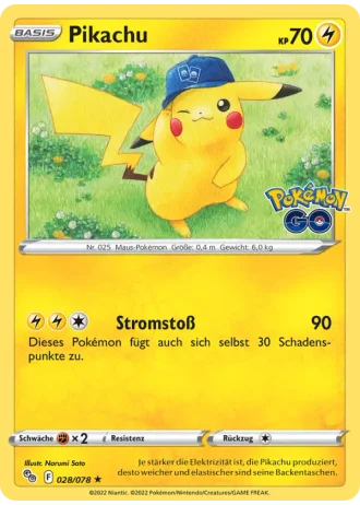 Pikachu #028/78 — Pokémon GO