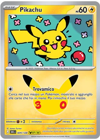 Pikachu #029/128 — 30° Anniversario