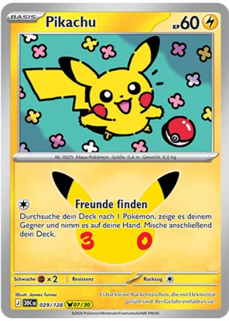 Pikachu #029/128 — 30 Jahre