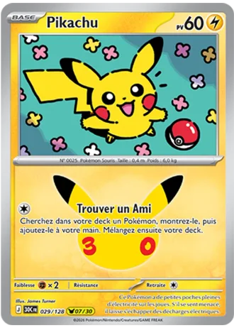Pikachu #029/128 — 30e Anniversaire