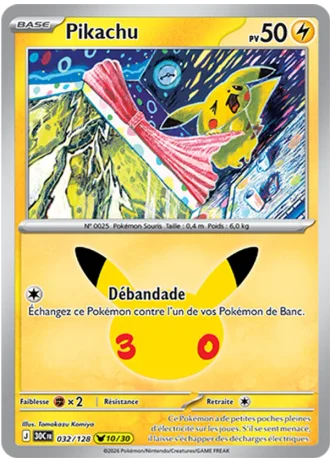 Pikachu #032/128 — 30e Anniversaire