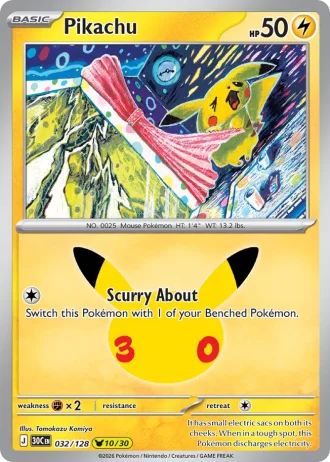 Pikachu #032/128 — 30th Celebration