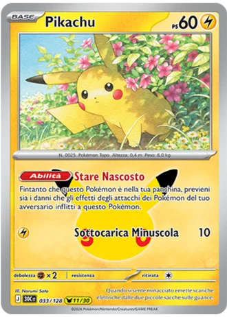 Pikachu #033/128 — 30° Anniversario