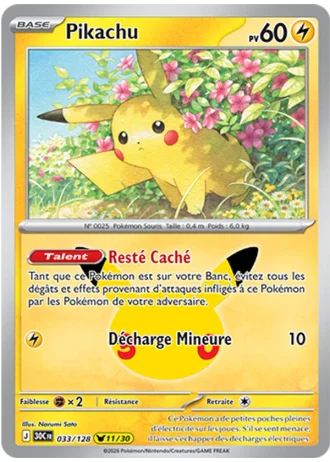 Pikachu #033/128 — 30e Anniversaire