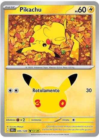 Pikachu #035/128 — 30° Anniversario