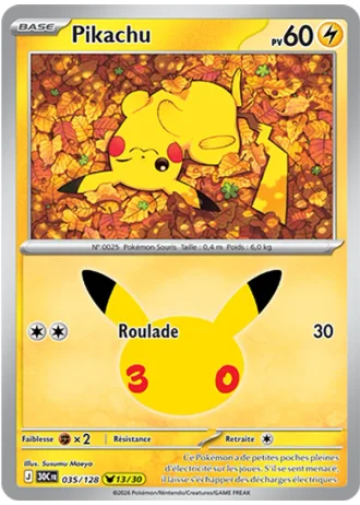 Pikachu #035/128 — 30e Anniversaire