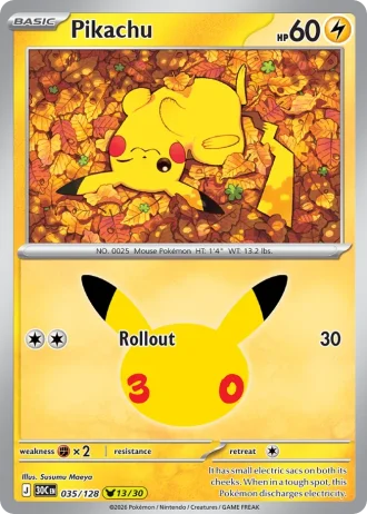 Pikachu #035/128 — 30th Celebration
