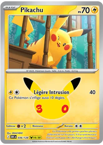 Pikachu #036/128 — 30e Anniversaire
