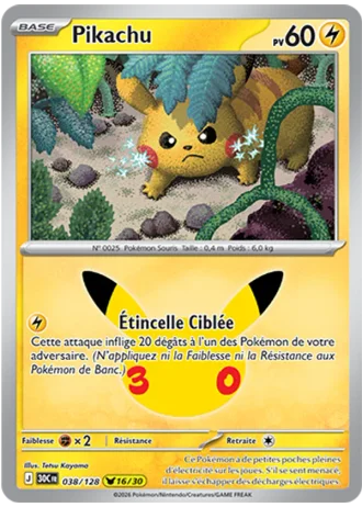 Pikachu #038/128 — 30e Anniversaire