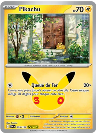 Pikachu #039/128 — 30e Anniversaire