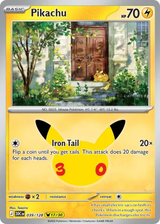 Pikachu #039/128 — 30th Celebration