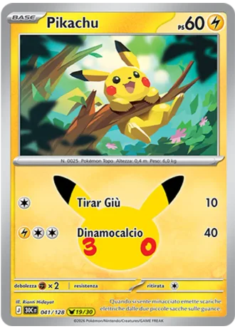 Pikachu #041/128 — 30° Anniversario
