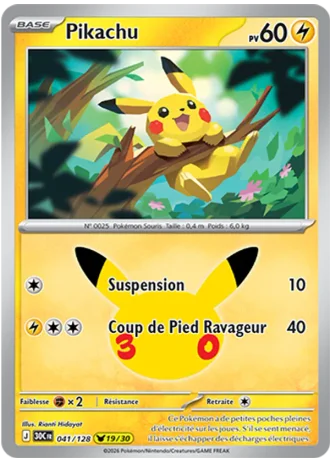 Pikachu #041/128 — 30e Anniversaire