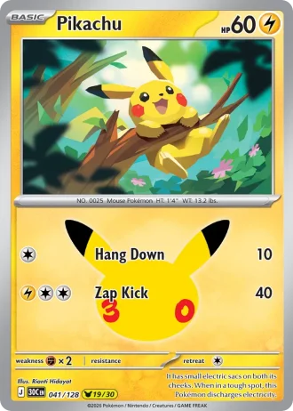 Pikachu #041/128 — 30th Celebration