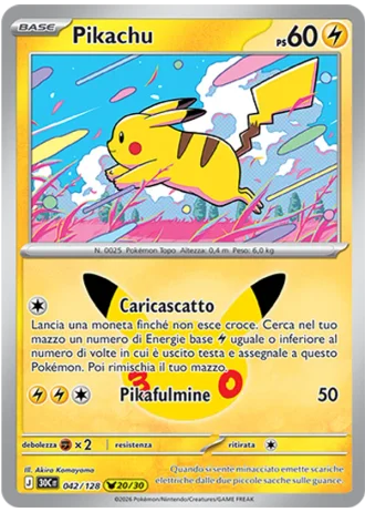 Pikachu #042/128 — 30° Anniversario