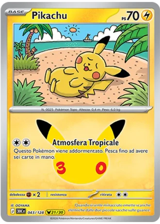Pikachu #043/128 — 30° Anniversario