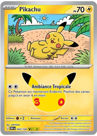 Pikachu #043/128 — 30e Anniversaire