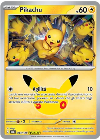 Pikachu #044 — 30° Anniversario