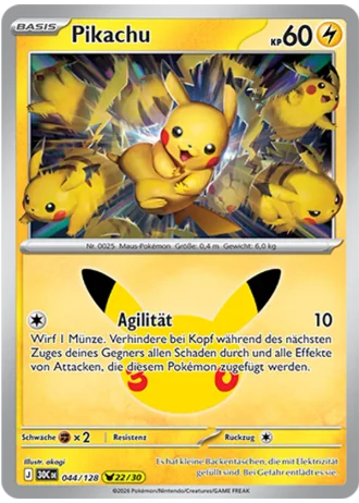 Pikachu #044/128 — 30 Jahre