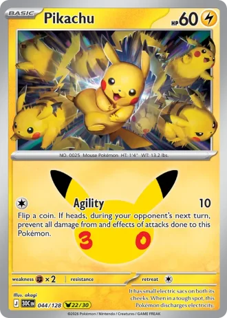 Pikachu #044/128 — 30th Celebration