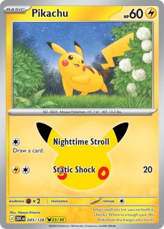 Pikachu #045/128 — 30th Celebration