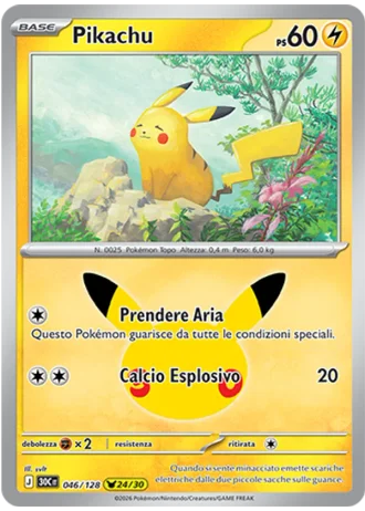 Pikachu #046/128 — 30° Anniversario