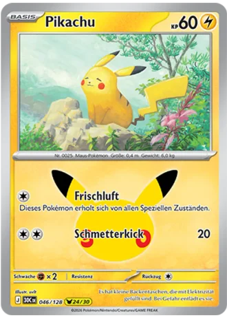 Pikachu #046/128 — 30 Jahre